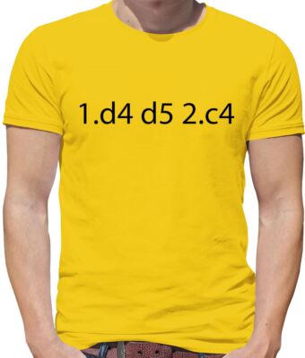 1. D4 D5 2. C4 Queens Gambit Chess Opening - Herren T-Shirt - D4 D5 C4 Master