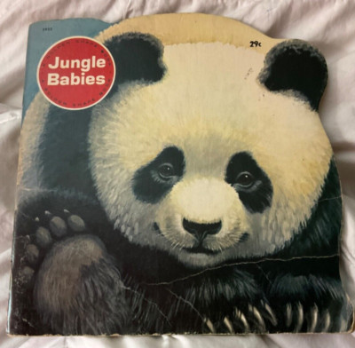 Golden Shape Book JUNGLE BABIES by Janet Fulton 1969 PB