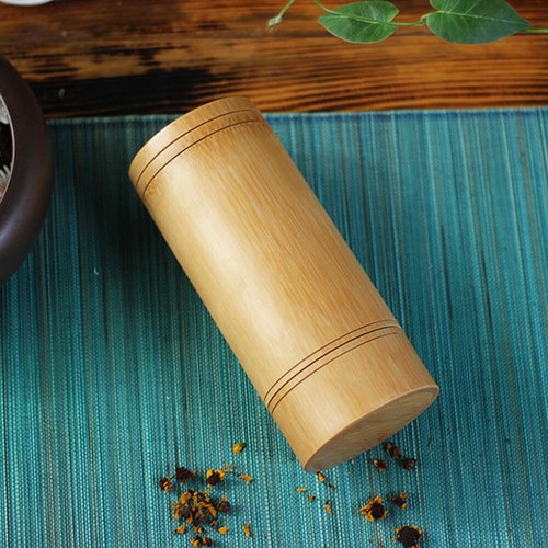 Handmade With Lid Holder Round Jar Tea Canister Storage Box Container-Organizer - Picture 3 of 16