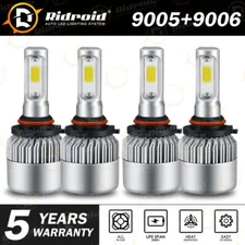 RIDROID 9005+9006 LED Headlight Hi/Lo Beam for GMC Sierra 1500 2500 HD 1995-2006
