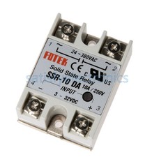 24V-380V 10A 250V SSR-10 DA Solid State Relay Module 3-32V DC To AC