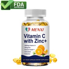 Vitamin C  Zinc Capsules Brain Health Immune Support Antioxidant Supplement