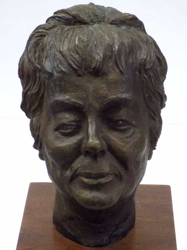 ELEANOR ROOSEVELT LIFE CAST REALIST BRONZE HEAD SCULPTURE eBay
