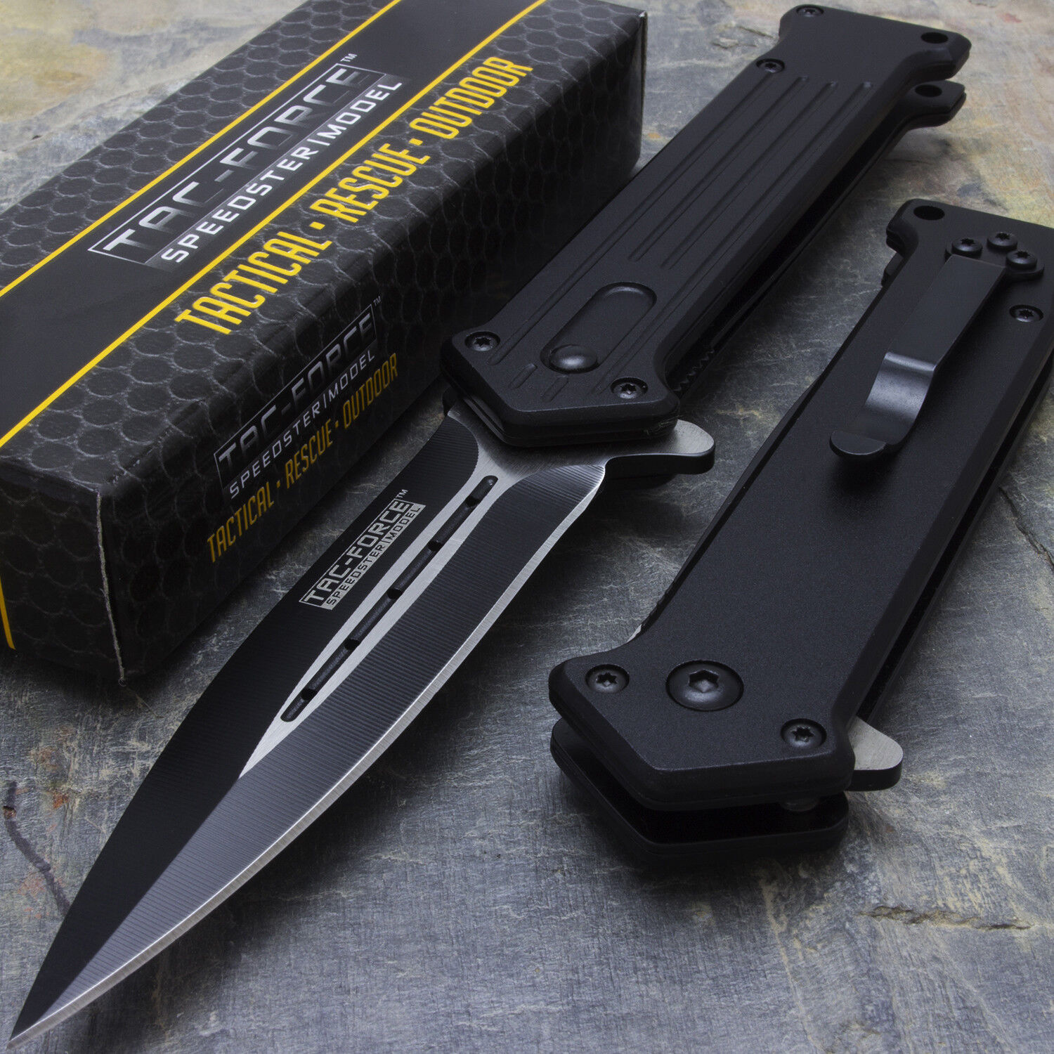 8" TAC FORCE SPRING ASSISTED FOLDING TACTICAL KNIFE Blade Pocket EDC Open