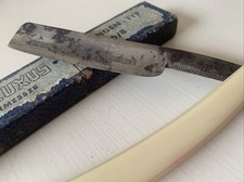 Ancien Rasoir Droit Barbier Coupe Choux