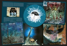 MANILLA ROAD - ATLANTIS RISING, AQUA BLUE/WHITE SPLATTER vinyl LP, 250 COPIES!