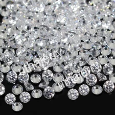 100 Pcs Lot Natural D Color VVS1 0.9 mm Round Brilliant Diamond HIP HOP Jewelry