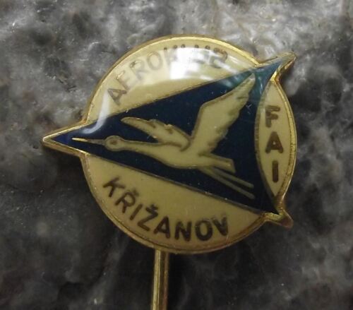 FAI Aeroklub Krizanov Light Aircraft Flying Club Glider Gliding Pilot Pin Badge - Picture 1 of 4
