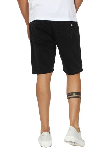 Bermuda Jeans Uomo Nero Pantaloni Corti Denim Shorts Made in Italy Pantaloncini - Foto 3 di 4