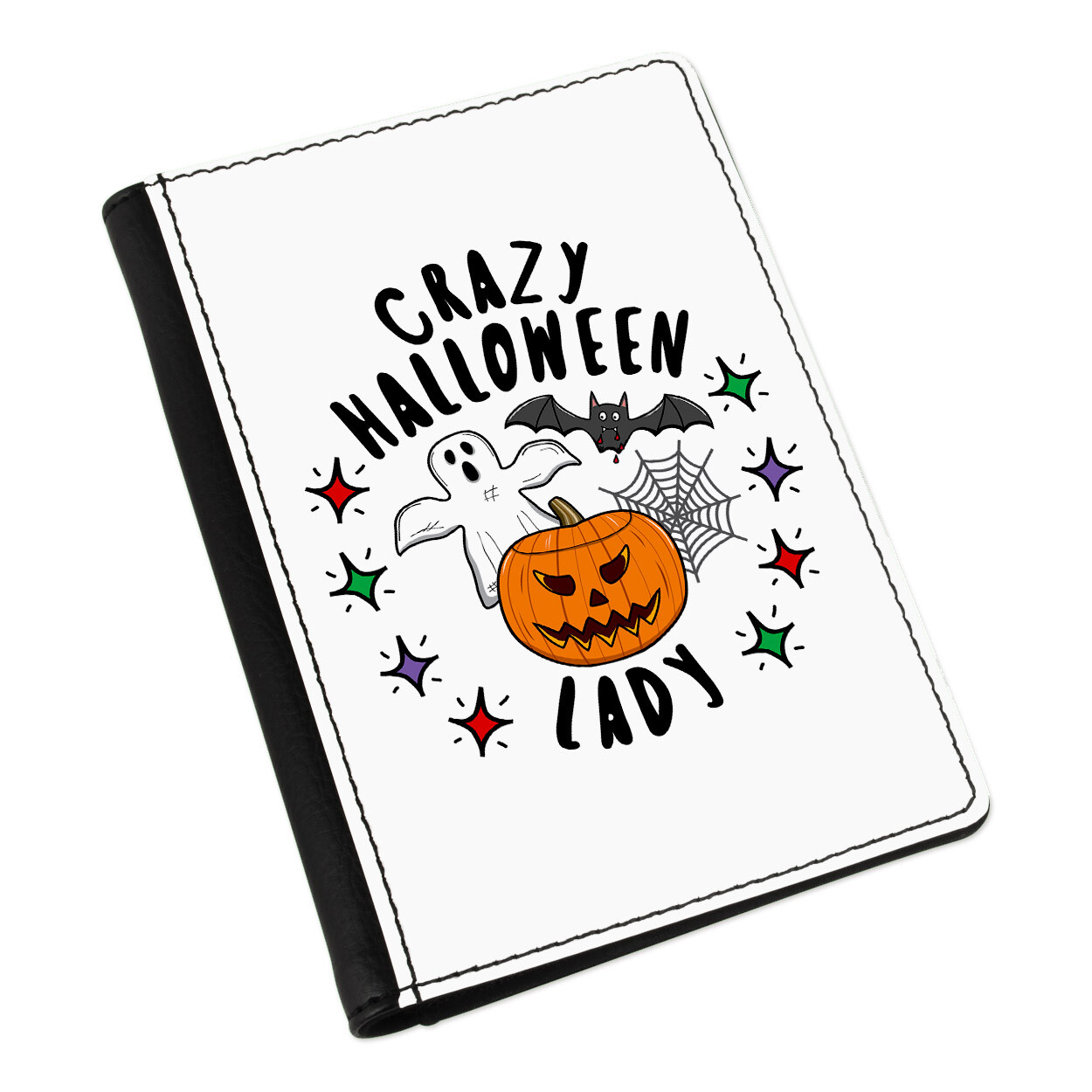 Pazzo Halloween Donna Stars Custodia Passaporto Cover Mamma Ragazza Ghost Funny