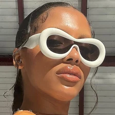 NEW Y2K One-Piece Sunglasses Mens Women Fashion Hip Hop Punk Shade Glasses UV400