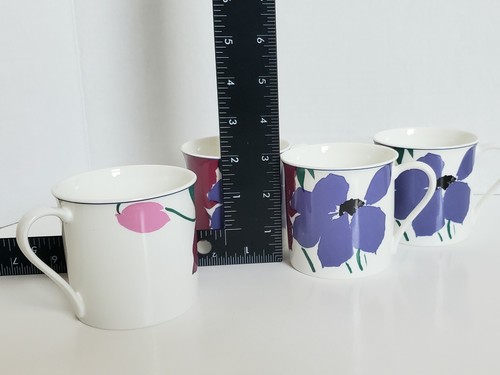 Mikasa MAXIMA CAK 25 Fantasy Fleur Coffee Tea Cups 4-Pc Super Strong Fine China - Picture 12 of 13
