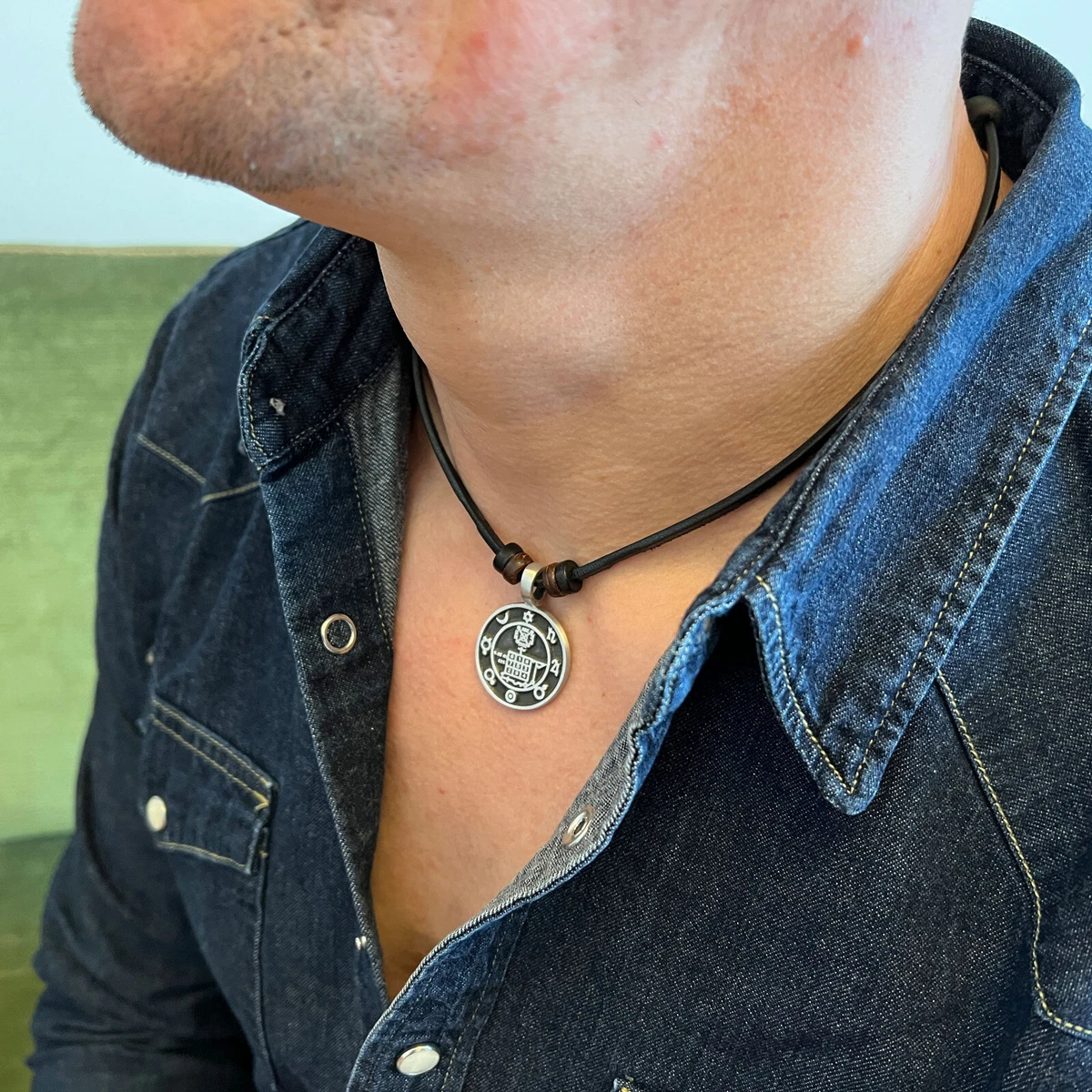 Mens good luck necklace clearance