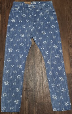 NWOT Polo Ralph Lauren Women's Blue The Callen High Rise Slim Floral Jeans