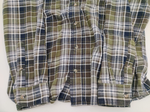 Red Head Brand Co Flannel Plaid Shirt Long Sleeve Green Blue White (Medium) - Picture 3 of 11