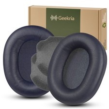 Geekria Protein Leather Ear Pads for Sony WH-1000XM5 Headphones Blue 