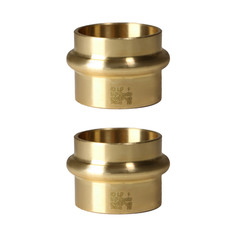 2 Pack XFITTING 1" Press Plug, Lead Free Brass, ProPress