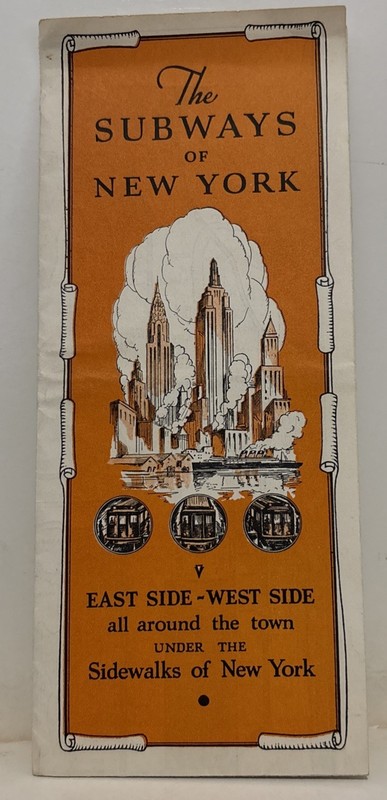 Rare 1933 The Subways Of New York Map. New York Savings Bank.