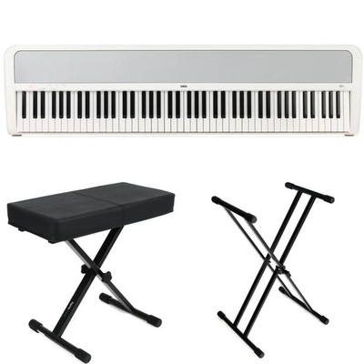 Korg B2+ Digital Piano Essentials Bundle - White