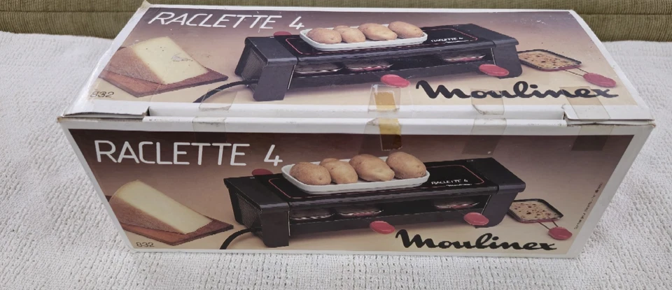 Raclette Moulinex 4 Parrillas Queso 832 Caja Manuales Insertos De Colección En Caja ¡Bonito! Foto 3 de 4
