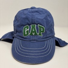 Vintage GAP Baby Flap Cap Blue With Green GAP Letters