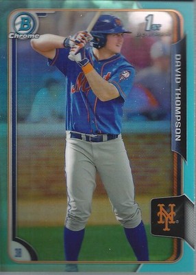 2015 Bowman Chrome Draft Sky Blue Refractors #124 David Thompson - BB