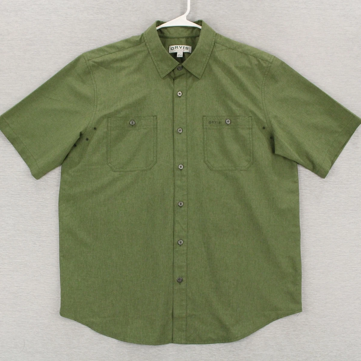 Chemise manches courtes gaze de coton Vert | BZB Chemise manches courtes gaze de coton Vert | BZB