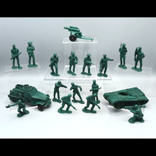 Auburn Rubber Army Men Lot Vintage 1940s 1950s Soldiers Howitzer Cannon Military