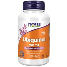 NOW Supplements, Ubiquinol 100 mg, High Bioavailability