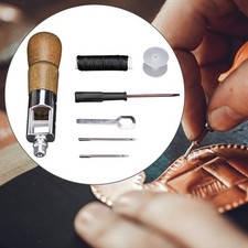 Leather Sewing Awl with Waxed Thread Sewing Accessories Hand Sewing Tool