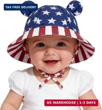 Durio UPF 50 Baby Sun Hat - Wide Brim Beach Bucket Hats for Infant Girls 0-4T