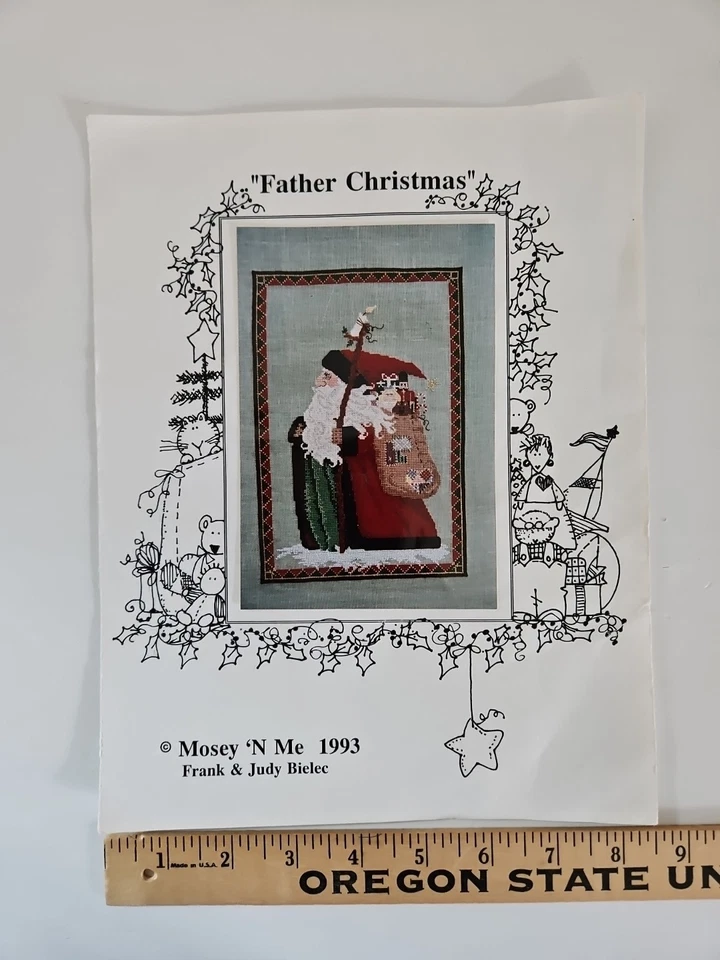 Mosey 'N Me FATHER CHRISTMAS Santa Counted Cross Stitch Pattern 1993 - Image 2 of 4