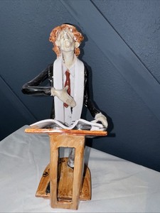 Becini Musical Cantor Judaica Figurine Made In Italy Vintage Hand Painted
