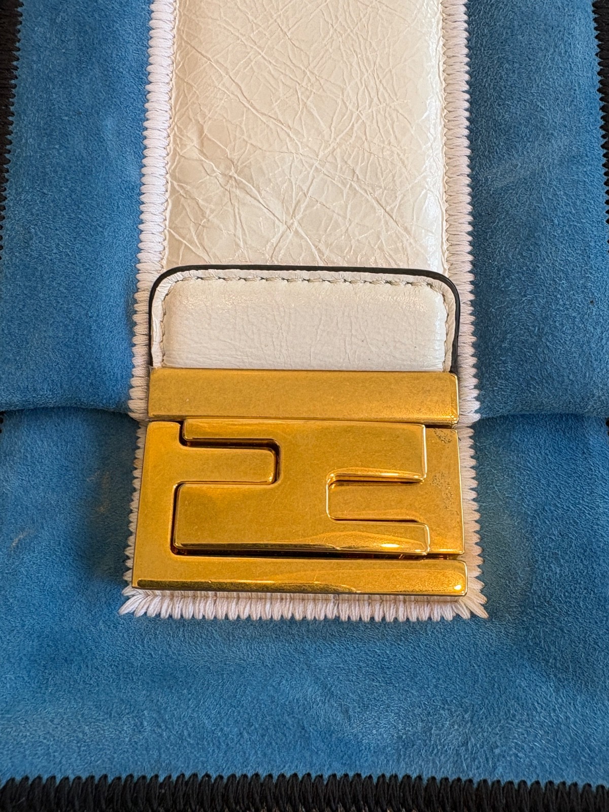 Fendi Kan U Patchwork Suede Leather Shoulder Bag … - image 5