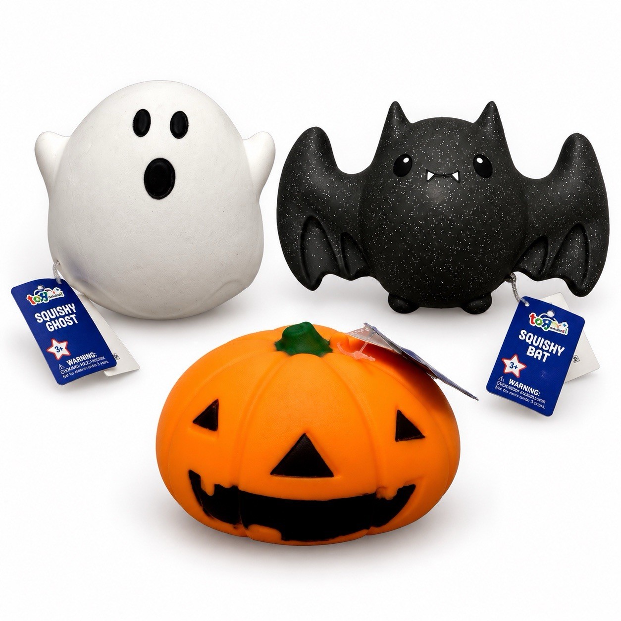Halloween SQUISHY LOT of 3- Ghost Bat Pumpkin Jack O Lantern | eBay