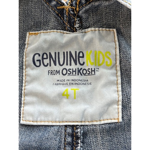 Genuine Kids from Osh Kosh Unisex 4T Blue Jeans Overall Shorts Summer Casual - Picture 6 of 8