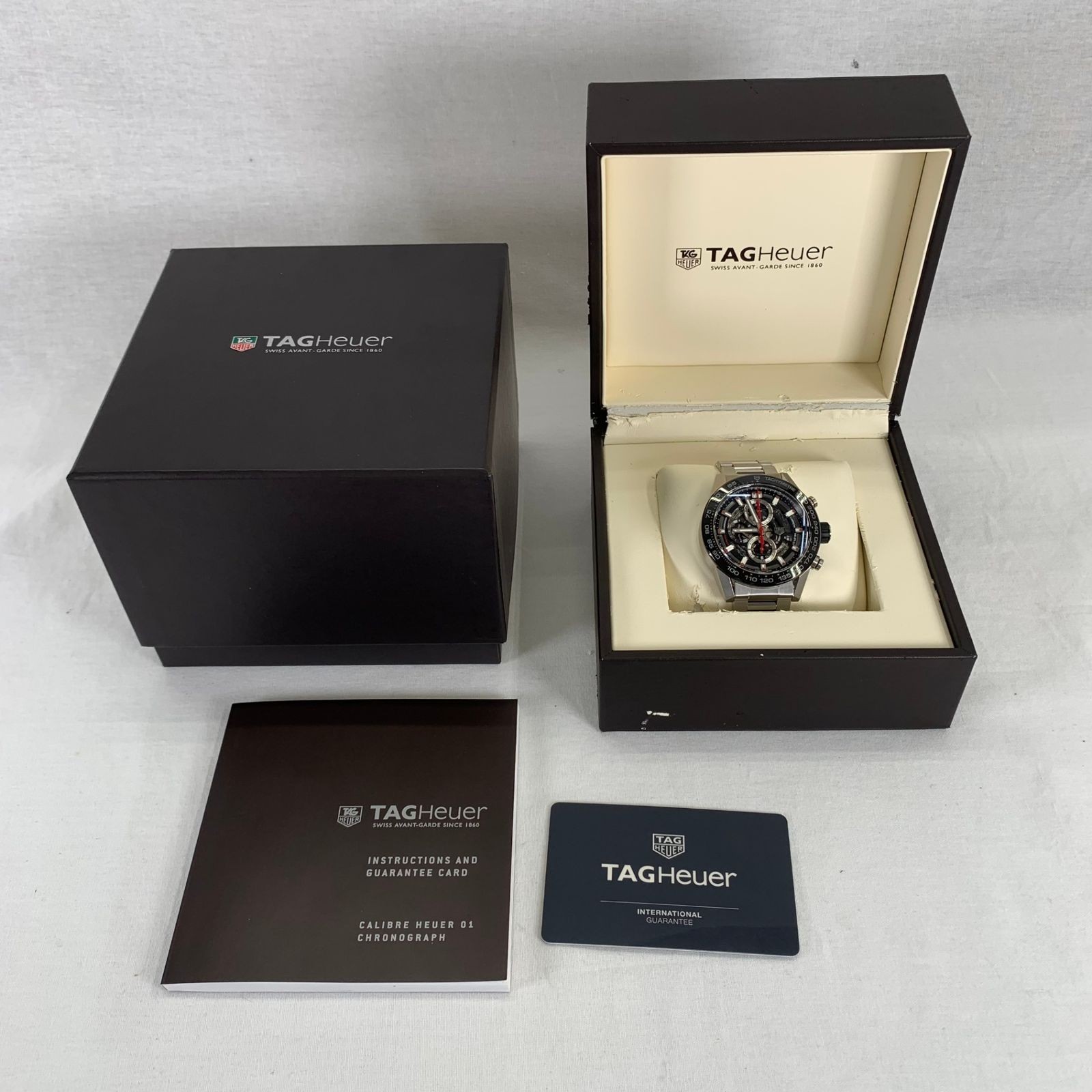 TAG Heuer Carrera CAR2A1W Automatic Chronograph Watch 43mm Silver Dial