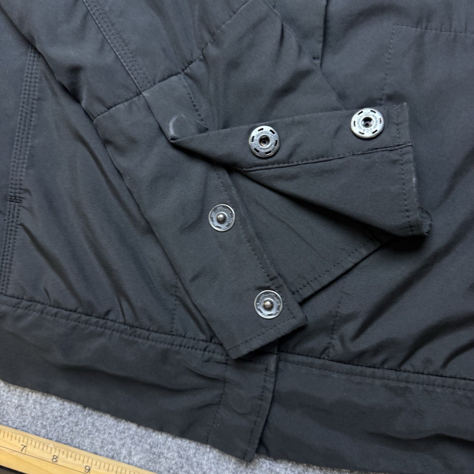 GAP Black Snap Button Collared Jacket Women's Siz… - image 6