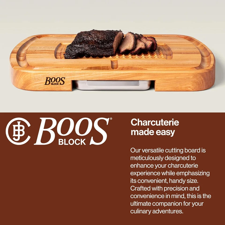 Tabla de cortar madera de arce John Boos, 24”X18” – 2,25” de grosor, 31 lb madera reversible Foto 4 de 4