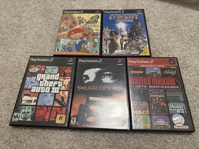 Sony Playstation 2 PS2 Games Mixed Lot Of 5 GTA3, Smugglers Run, EverQuest