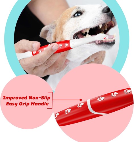 Pet Toothbrush for Dogs, Cats with Soft Bristles - 4 Count (Pack of 1), White - Picture 4 of 7