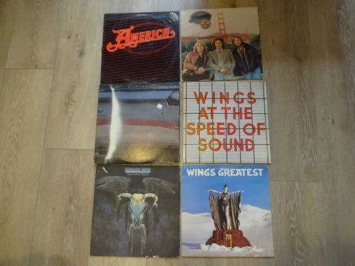 Lot of 6 vinyl classic rock albums, Wings, America, Eagles