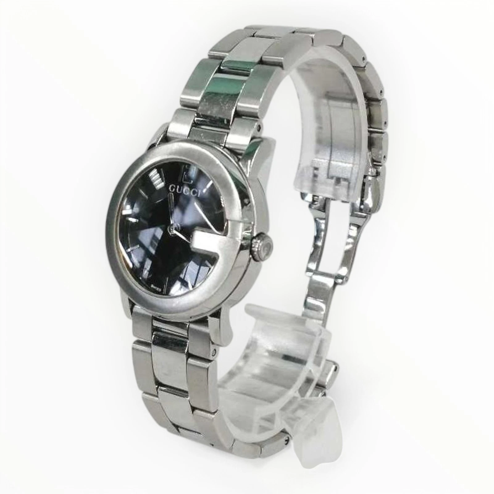 Montre Bracelet GUCCI 101L Analogique Quartz Authentique Fonctionne Femme 3610