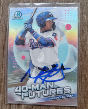 Maximo Acosta Signed 2021 Bowman Chrome Baseball Card #FMF-16