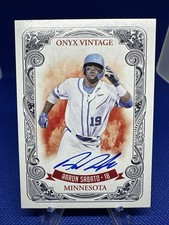 Aaron Sabato 2021 Onyx Vintage Blue Ink On-Card Auto /325 Minnesota Twins