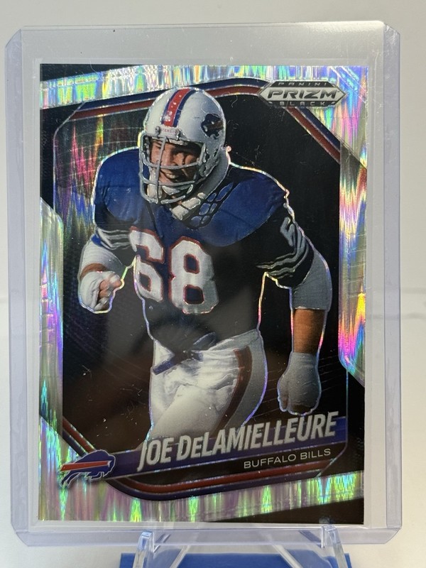 Panini 2025 Prizm Black Joe DeLamielleure #13 Buffalo Bills 242/249 Skewed Prizm