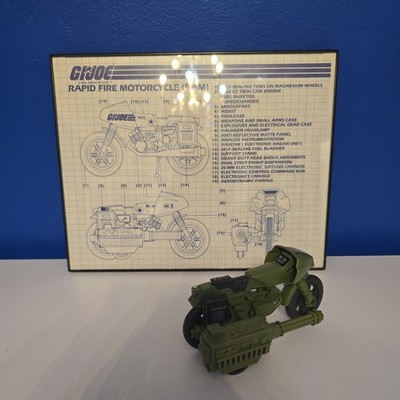 GI Joe RAM Rapid Fire Motorcycle 1982 Complete With Documentation