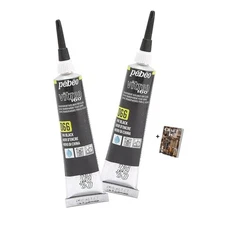Pebeo Vitrea 160 Glass Paint Outliner - 2 Pack 20ml Ink Black FREE Postage