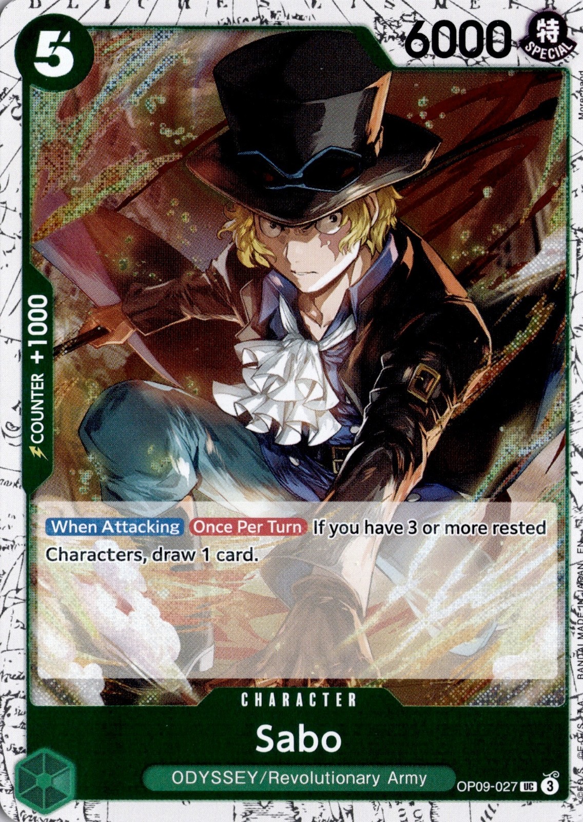Sabo - (Pirate Foil) UC Premium Booster -The Best- Vol. 2 OP09-027 One Piece TCG