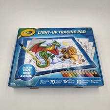 Crayola Light-Up Tracing Pad - Blue Drawing Board w/Colored Pencils